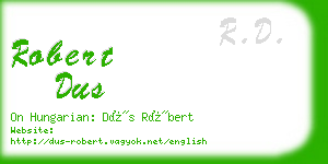 robert dus business card